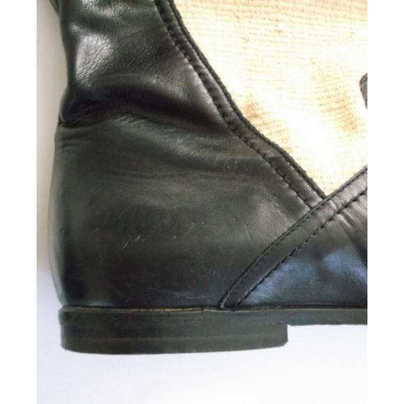 Vintage 1970s southwestern blanket & leather boots - Picture 3 of 6